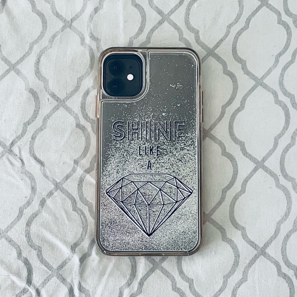 iPhone 11 glittery “shine like a diamond” clear case